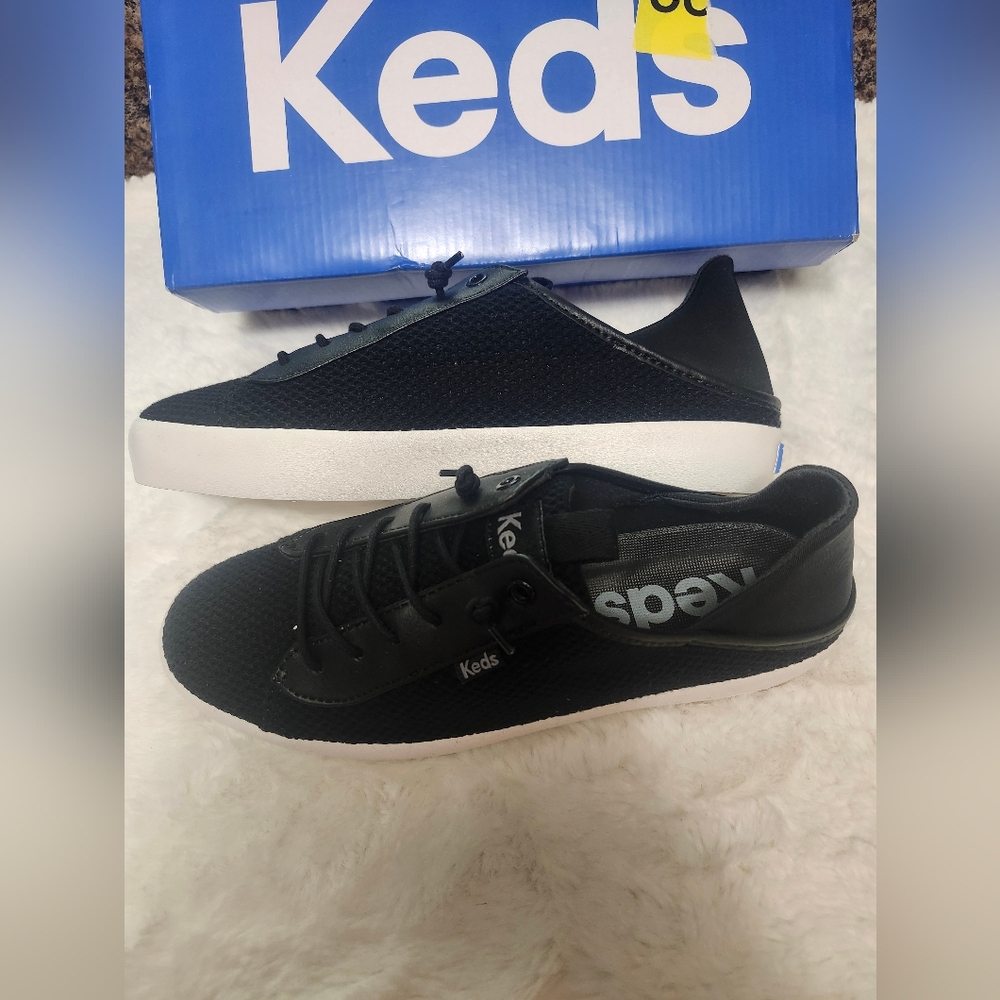 Keds  Black Lace-Up Kickback Sneakers - Picture 3 of 7